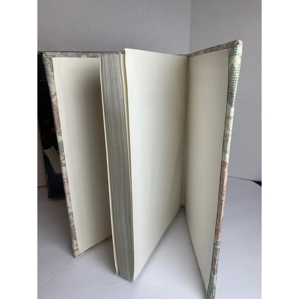 Vintage Floral Tapestry Photo Album Holds 300 3.5x5 Pictures Memo Column Cottage